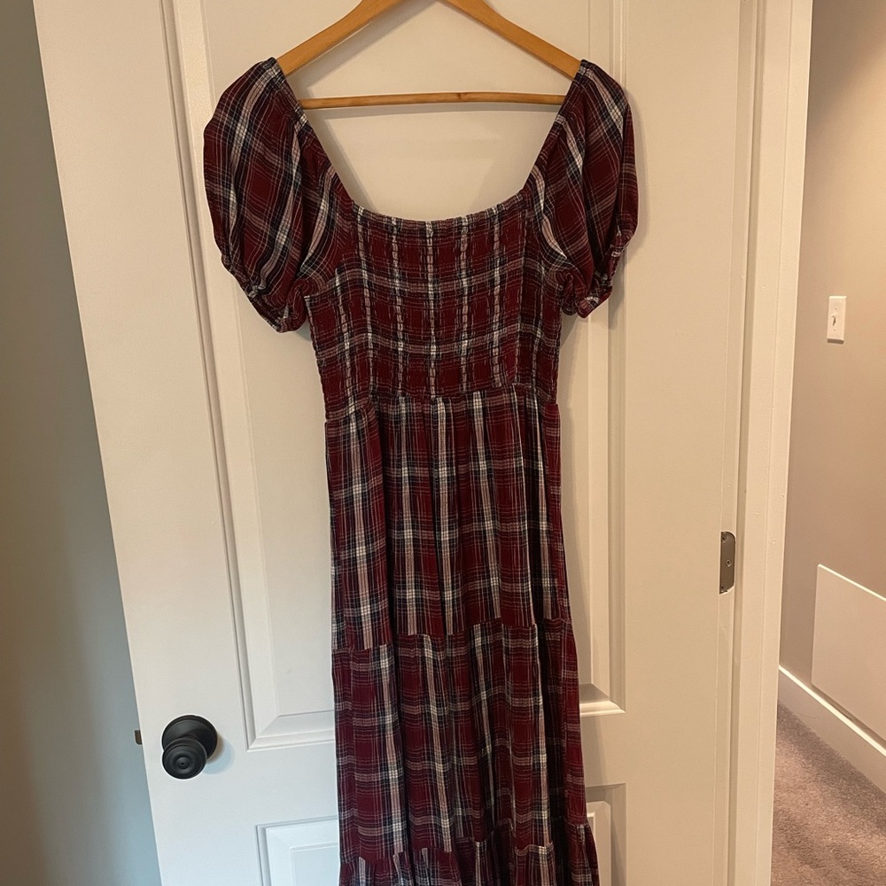 American Eagle smocked puff sleeve babydoll dress